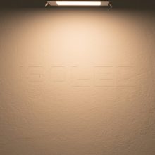 LED mélysugárzó, 15 W, ultra lapos, szögletes, ezüst, meleg fehér, dimmelheto