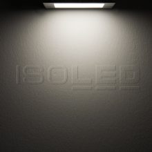 LED mélysugárzó, 15 W, ultra lapos, szögletes, ezüst, semleges fehér, dimmelheto