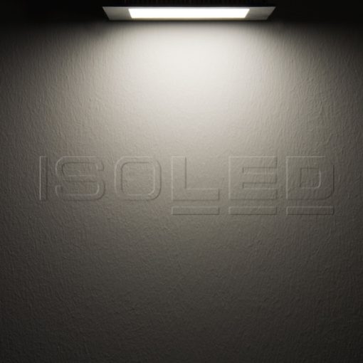 LED mélysugárzó, 15 W, ultra lapos, szögletes, ezüst, semleges fehér, dimmelheto