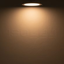 LED mélysugárzó, 18W, kerek, ultra lapos, ezüst, meleg fehér