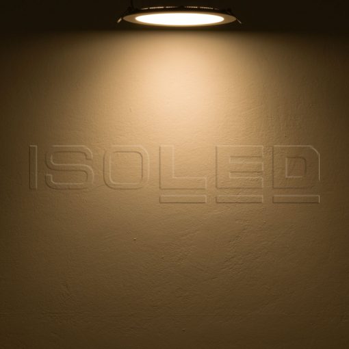 LED mélysugárzó, 12W, kerek, ultra lapos, ezüst, meleg fehér, dimmelheto