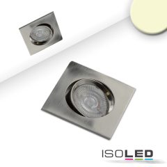   LED süllyesztett lámpa Slim68 szálcsiszolt alumínium, szögletes, 9W, meleg fehér, dimmelheto