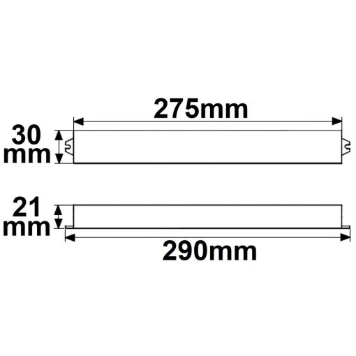 LED PWM transzformátor 24V/DC, 0-60W, vékony, Push/Dali-2 dimmelheto, IP67, SELV