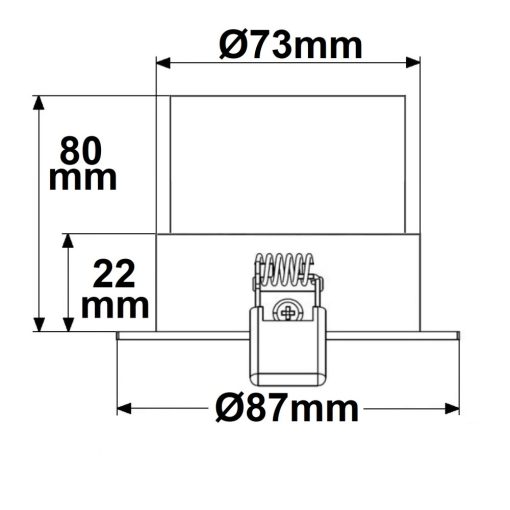 Beépíthési keret Ion kerek, furatkivágás 73mm, fehér, GU10/MR16 spotokhoz