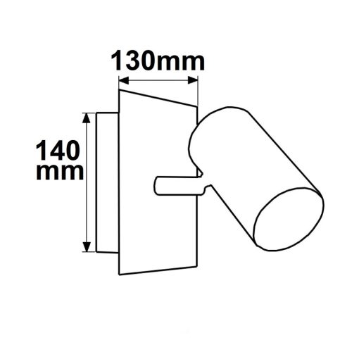 Fali lámpa nikkel matt, kapcsolóval, 1xGU10 foglalat, izzók nélkül