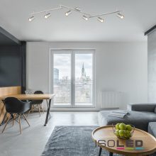 Mennyezeti szpotlámpa nikkel matt, 6xGU10 foglalat,  izzó nélkül
