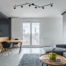 Mennyezeti szpotlámpa fekete matt, 6xGU10 foglalat, izzók nélkül