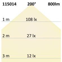 Poller lámpa 450 rozsdamentes acél, IP44, melegfehér, E27 LED izzóval 9W