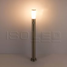 Poller lámpa 1100 rozsdamentes acél, IP44, PIR mozgásérzékelovel, meleg fehér, E27 LED izzóval 9W