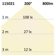 Poller lámpa 1100 rozsdamentes acél, IP44, PIR mozgásérzékelovel, meleg fehér, E27 LED izzóval 9W