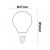   E14 LED Illu lámpa, 4W, világos, meleg fehér, 3 darabos csomagban
