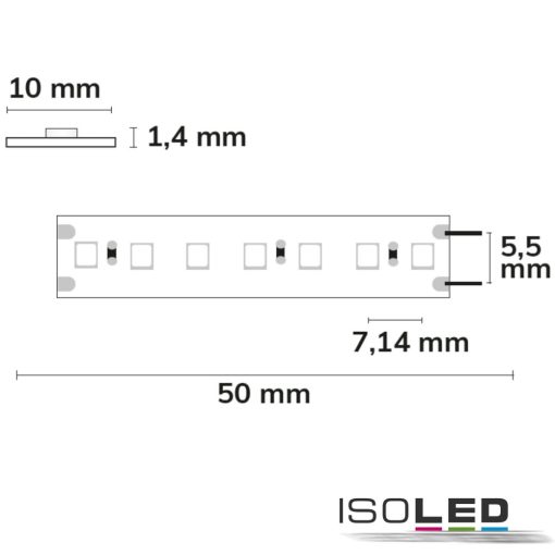 LED CRI Food flexibilis szalag Bread, 24V, 14.4W, IP54 Nano bevonat, 130 LED/m