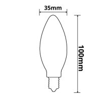 E14 Vintage Line LED gyertyalámpa, borostyán, 4W 2200K