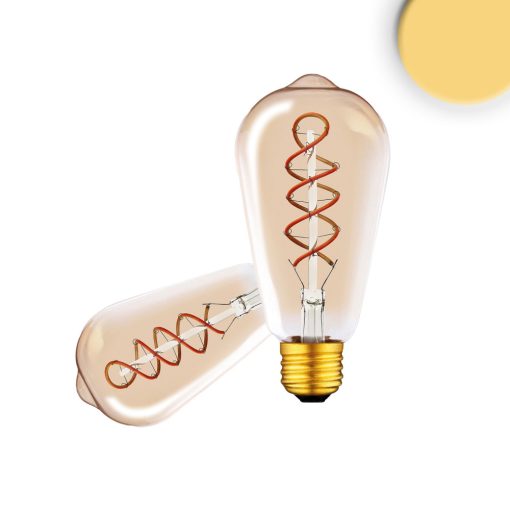 E27 Vintage Line LED ST64 Edison izzó, borostyán, 4W 2200K