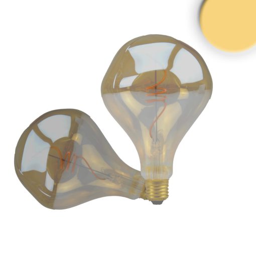 E27 Vintage Line LED kerek izzó A125 szabálytalan, borostyán 4W 2200K