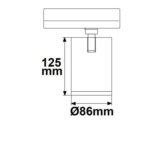 3 fázisú sínre szerelheto szpotlámpa, 35W, 38°, fehér matt, 4000K, CRI90