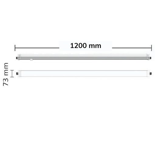 LED lineáris lámpa Professional 120cm 35W, IP66, semleges fehér