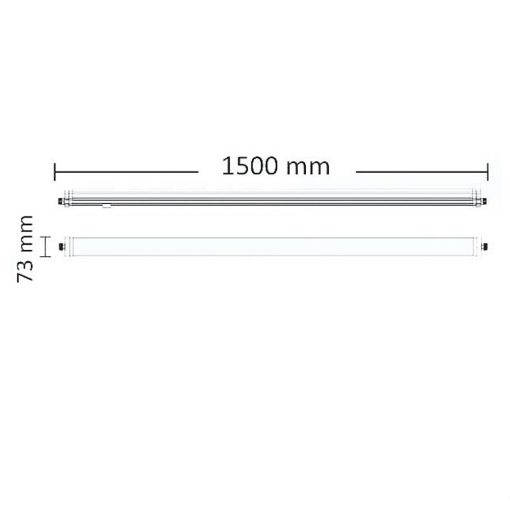 LED lineáris lámpa Professional 150cm 45W, IP66, semleges fehér