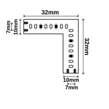 Sarokösszeköto 1,5W fényero a CRI919/940 MiniAMP flexibilis szalag, 24V, 15W, fehér dinamikushoz