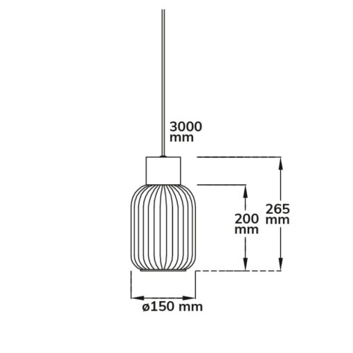 Függesztett lámpa, fehér üveg, keskeny, E27, 50-300cm, izzó nélkül, baldachin nélkül