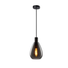 Függesztett lámpa, füstös üveg, E27, 50-300cm, izzó nélkül, baldachin nélkül