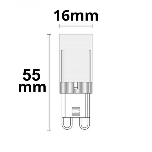 G9 LED 532SMD, 3,5W, meleg fehér