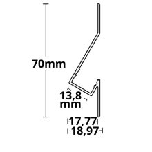 LED Süllyesztett profil BACKLIGHT3 200cm