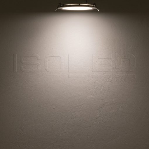 LED mélysugárzó, 12W, kerek, ultra lapos, vakítás-csökkentett, fehér, semleges fehér, dimmel. CRI90