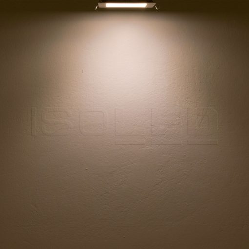 LED mélysugárzó, 15W, szögletes, ultra lapos, vakítás-csökkentett, fekete, melegfehér, dimmel.