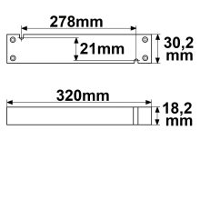 LED transzformátor 24V/DC, 0-100W, vékony, SELV