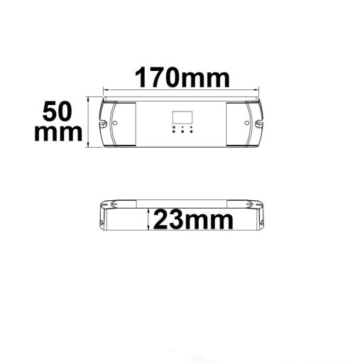 LED vezeték nélküli 4 zónás PWM dimmer, 1-4 csatorna, 12-24V DC, 4x5A