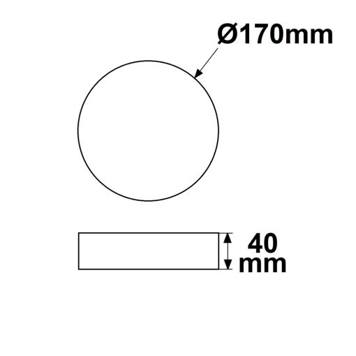 LED mennyezeti lámpa PRO fehér, 15W, kerek, 170mm, ColorSwitch 2700|3000|4000K, dimmelheto