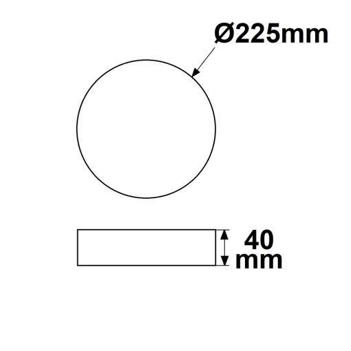 LED mennyezeti lámpa PRO fehér, 24W, kerek, 225mm, ColorSwitch 2700|3000|4000K, dimmelheto