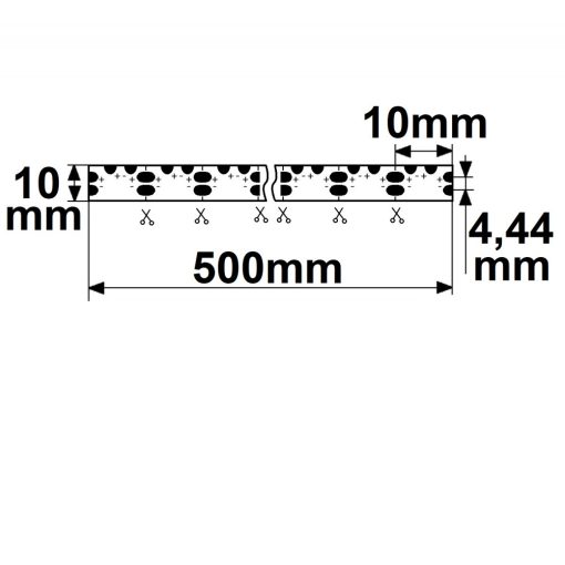 Sarokcsatlakozó 10 mm-es PCB flexibilis szalag, 2 pólusú