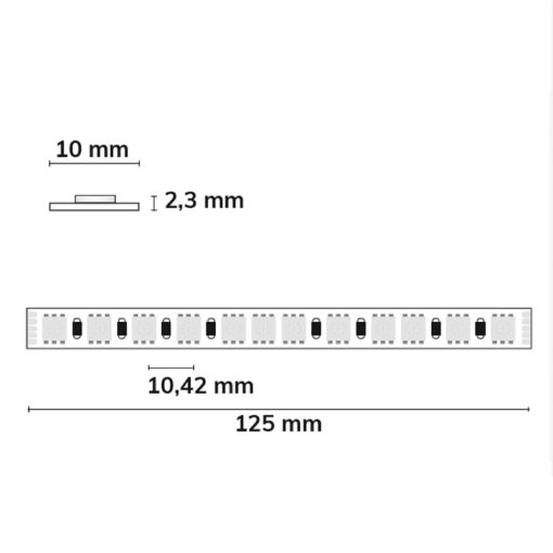 LED RGB 48V flexibilis szalag, 14,4W, IP20, 20m tekercs, 96 LED/m