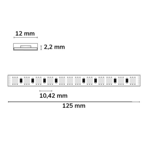 LED AQUA RGB+WWW 48V flexibilis szalag, 19W, IP68, 20m tekercs, 96 LED/m