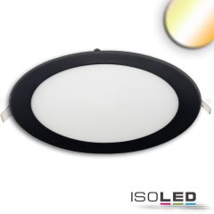   LED mélysugárzó ultralapos kerek fekete, 24W, 300mm, színváltó 3000|3500|4000K, dimmelheto