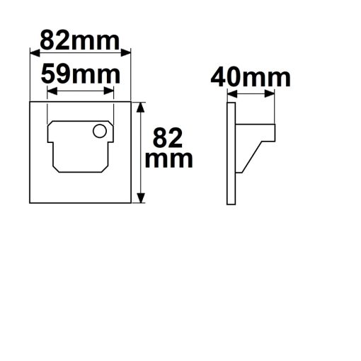 LED süllyesztett fali lámpa Sys-Wall68 230V, PIR érzékelovel, 2W, Colorswitch, burkolat nélkül