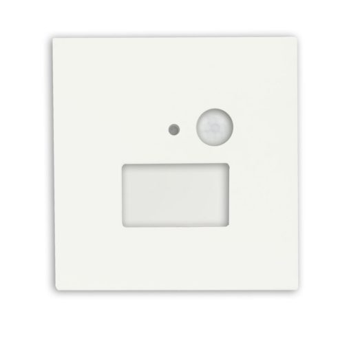 Fedél alumínium szögletes fehér, Sys-Wall68 fali lámpahez PIR érzékelovel