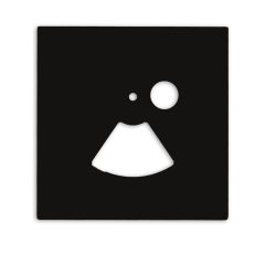   Fedél alumínium szögletes fekete, Sys-Wall68 fali lámpahez PIR érzékelovel