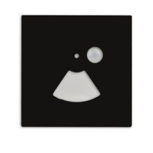 Fedél alumínium szögletes fekete, Sys-Wall68 fali lámpahez PIR érzékelovel