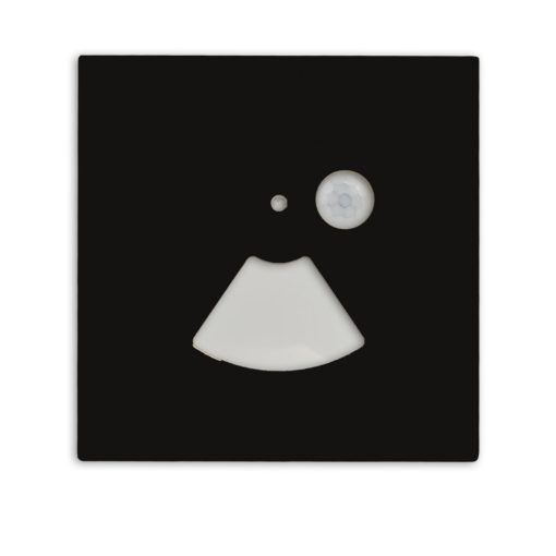 Fedél alumínium szögletes fekete, Sys-Wall68 fali lámpahez PIR érzékelovel