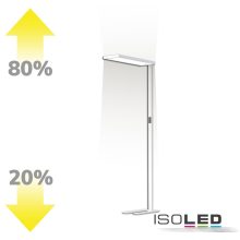 LED Office Pro szabadon álló lámpa Up|Down, 80W|20W, ezüst, UGR<19, seml. fehér, touch dim, CH dugó