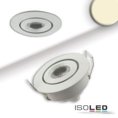   LED süllyesztett lámpa MiniAMP fehér, 3W, 12V DC, meleg fehér, dimmelheto, 100cm kábel