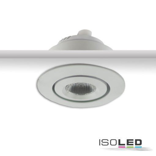 LED süllyesztett lámpa MiniAMP fehér, 3W, 12V DC, meleg fehér, dimmelheto, 100cm kábel