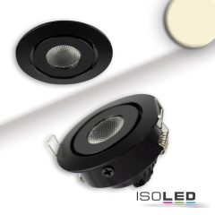   LED süllyesztett lámpa MiniAMP fekete, 3W, 12V DC, meleg fehér, dimmelheto, 100cm kábel
