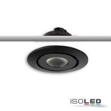 LED süllyesztett lámpa MiniAMP fekete, 3W, 12V DC, meleg fehér, dimmelheto, 100cm kábel