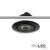   LED süllyesztett lámpa MiniAMP fekete, 3W, 12V DC, meleg fehér, dimmelheto, 100cm kábel