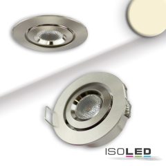   LED süllyesztett lámpa MiniAMP csiszolt alumínium, 3W, 12V DC, meleg fehér, dimm., 100cm-es kábel
