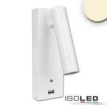 LED olvasólámpa, 3W, fehér, USB A töltoaljzattal, melegfehér, 3 fokozatban dimmelheto